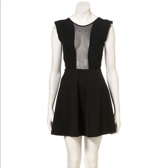 Topshop PETITE Dresses & Skirts - TOPSHOP Petite Mesh Panel Black Dress US 4